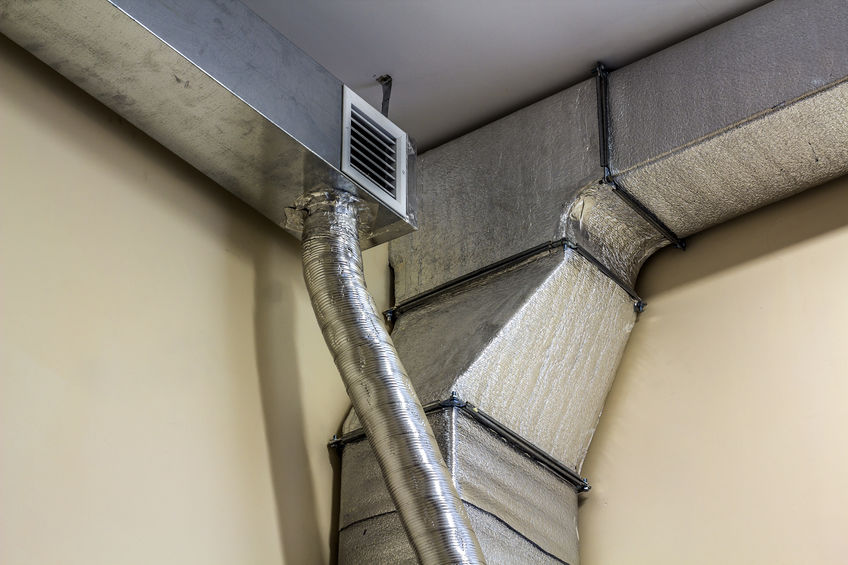 Industrial air duct ventilation equipment and pipe systems 