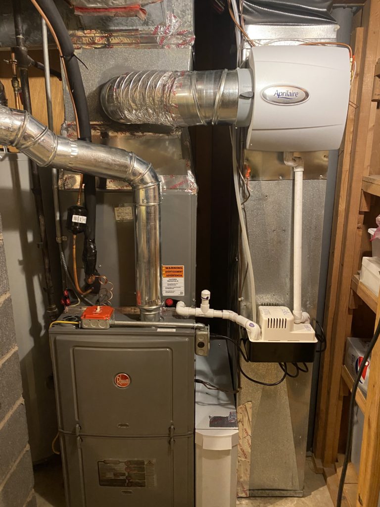 Furnace  and ac with humidifier residential system 